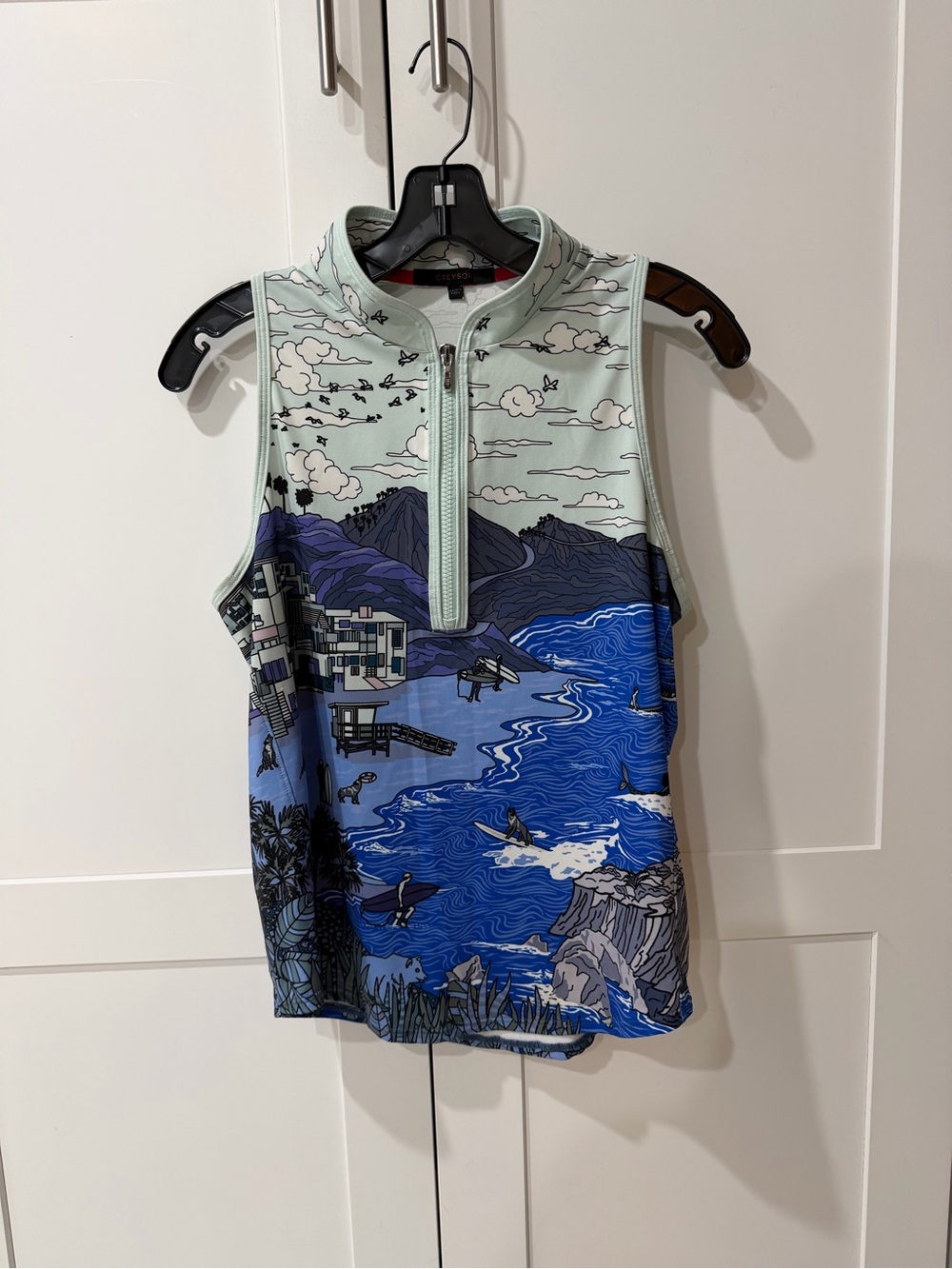 Greyson 1/4 Zip Tank Top Polo